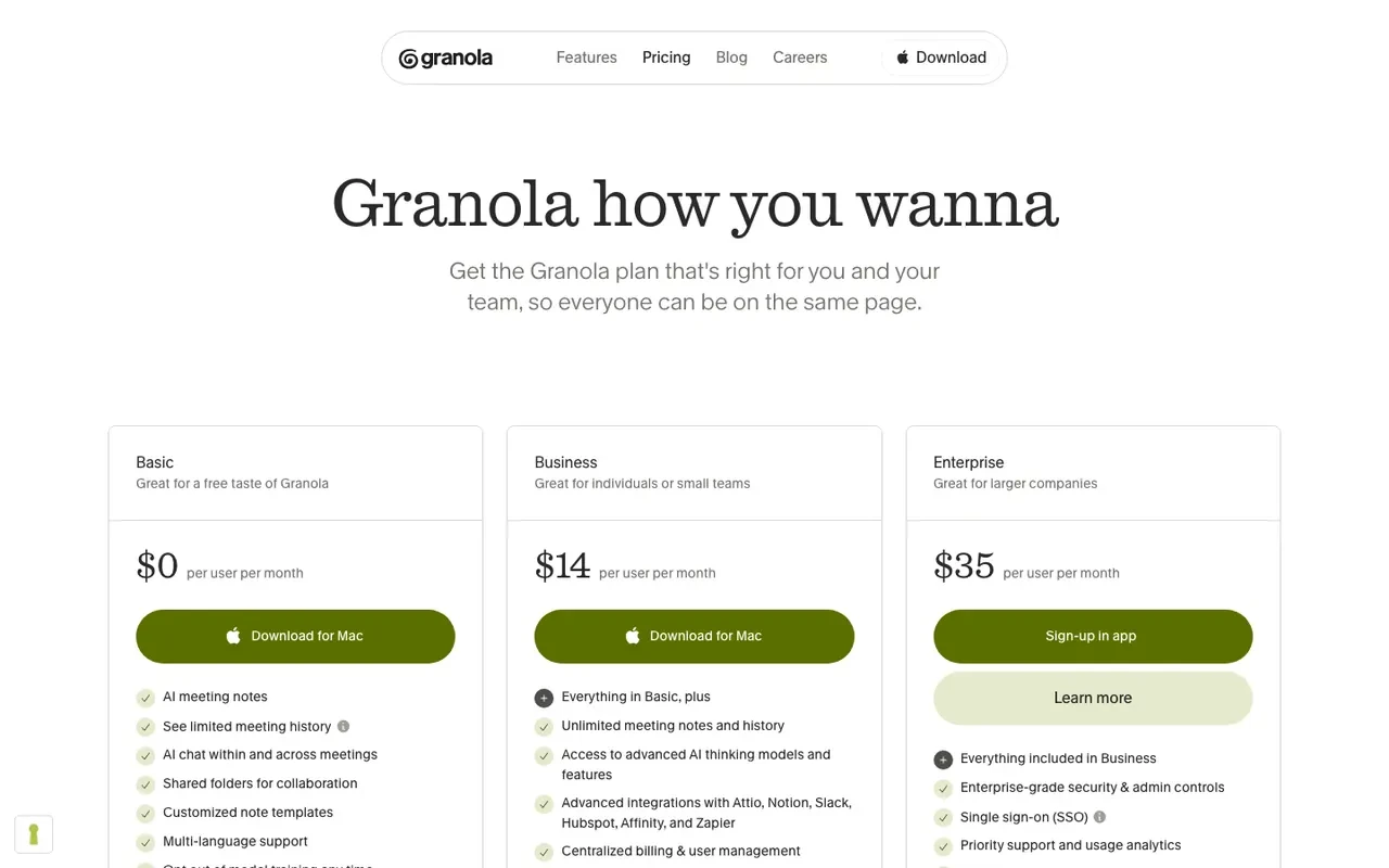 Granola 스크린샷 2